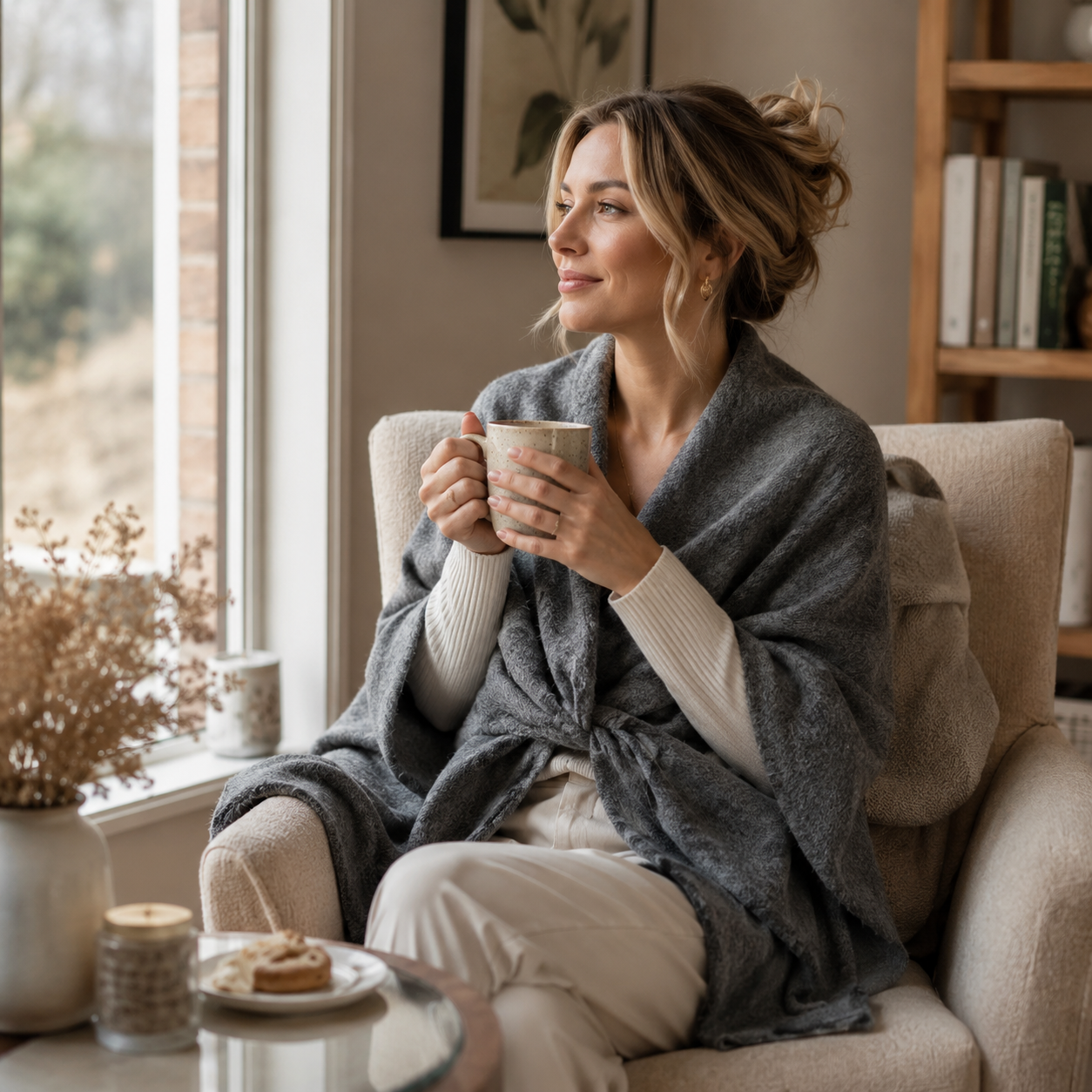 Women's Trendy Knitted Shawl | Soft Fashion Wrap