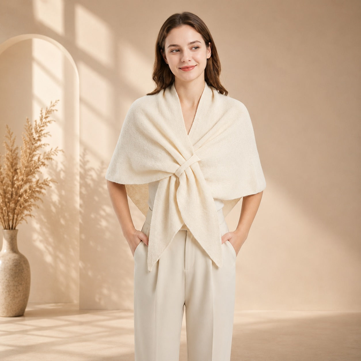 Women's Trendy Knitted Shawl | Soft Fashion Wrap