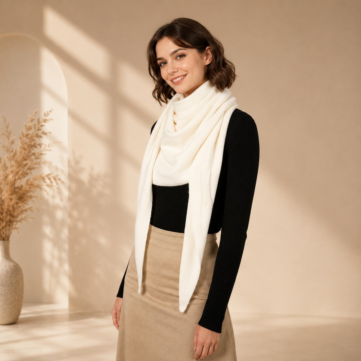 Women's Trendy Knitted Shawl | Soft Fashion Wrap